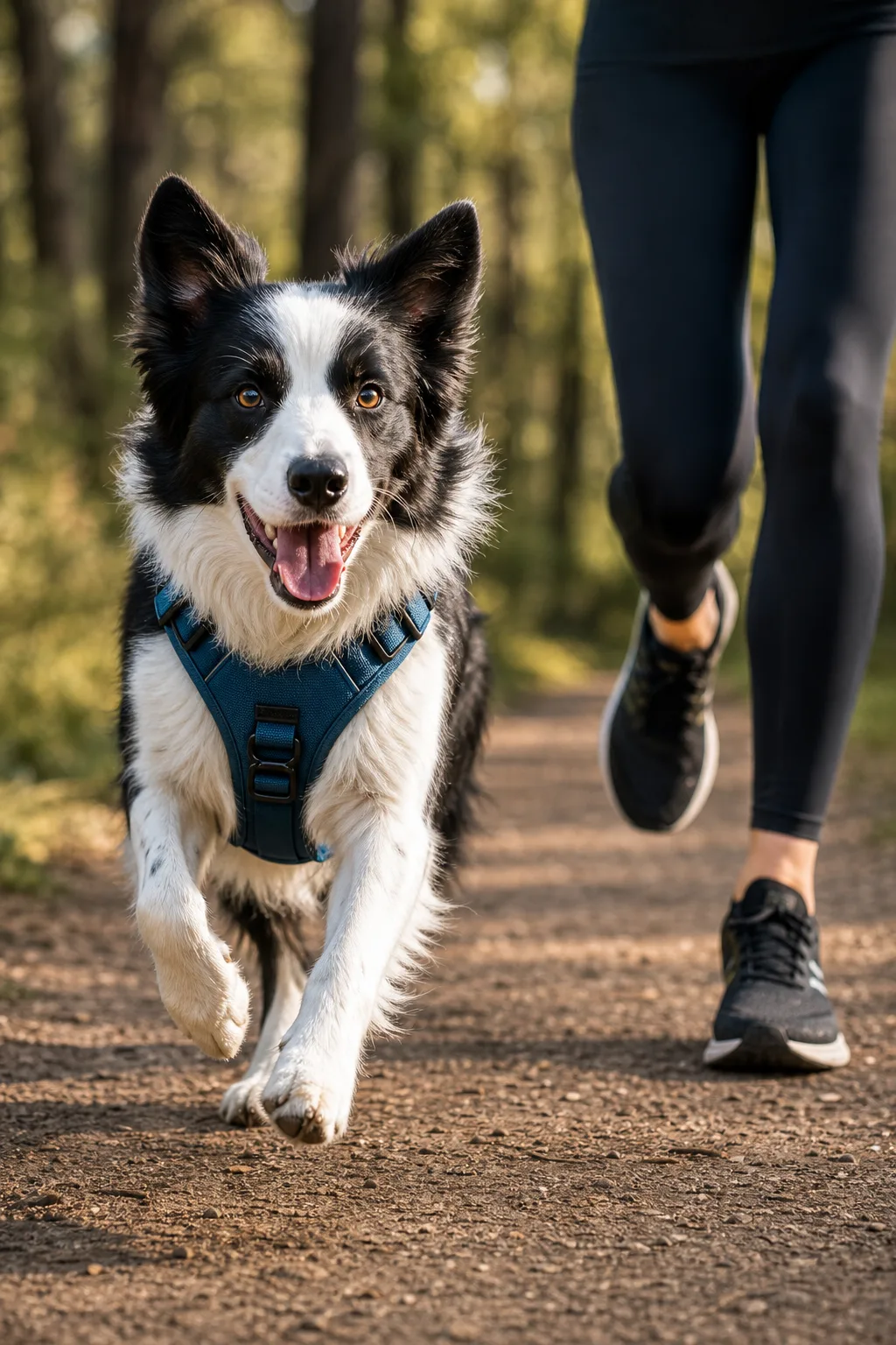 Dog running with person